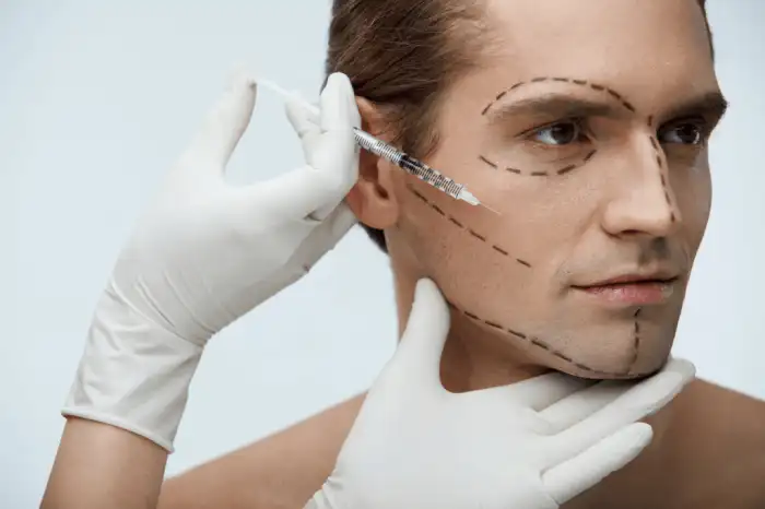 ماندگاری مادلینگ صورت مردان با تزریق ژل